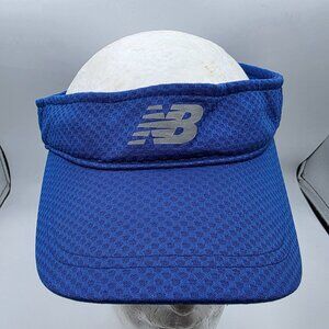 New Balance Performance Visor Unisex Adjustable Blue Running Athletic Sports Hat
